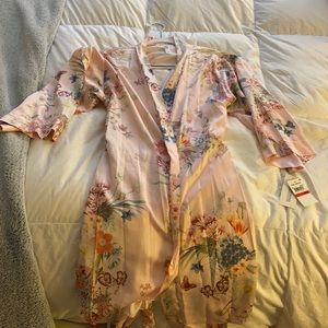 Flora Nikrooz pink floral robe in XS / S